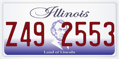 IL license plate Z492553
