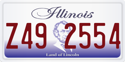 IL license plate Z492554