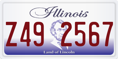 IL license plate Z492567