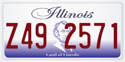 IL license plate Z492571