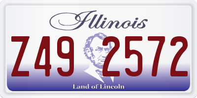IL license plate Z492572