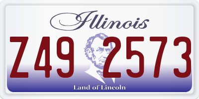 IL license plate Z492573