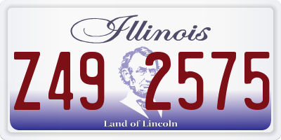 IL license plate Z492575