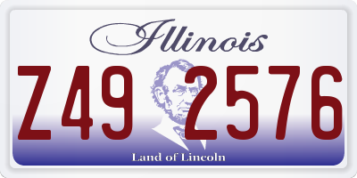 IL license plate Z492576