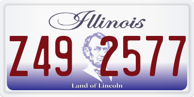 IL license plate Z492577