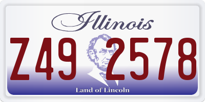 IL license plate Z492578