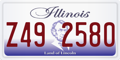 IL license plate Z492580