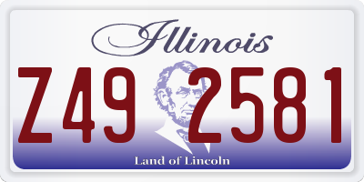 IL license plate Z492581