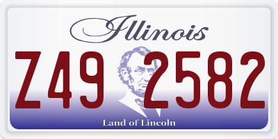 IL license plate Z492582