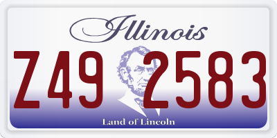 IL license plate Z492583