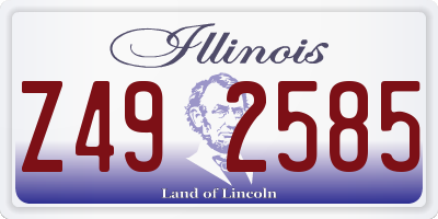 IL license plate Z492585