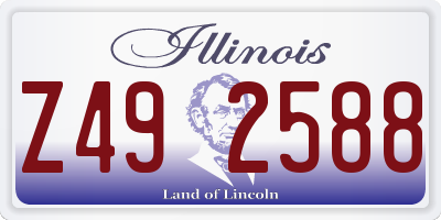 IL license plate Z492588