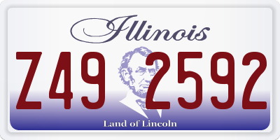 IL license plate Z492592
