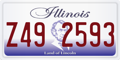 IL license plate Z492593