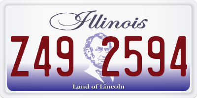 IL license plate Z492594