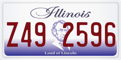 IL license plate Z492596