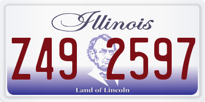 IL license plate Z492597