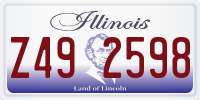 IL license plate Z492598