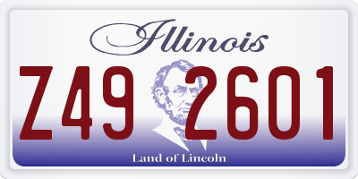 IL license plate Z492601