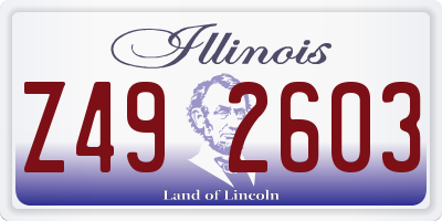 IL license plate Z492603