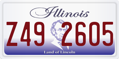 IL license plate Z492605