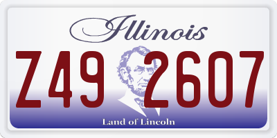 IL license plate Z492607