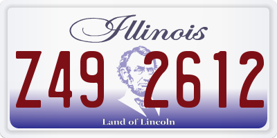IL license plate Z492612