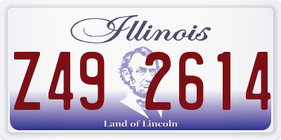 IL license plate Z492614