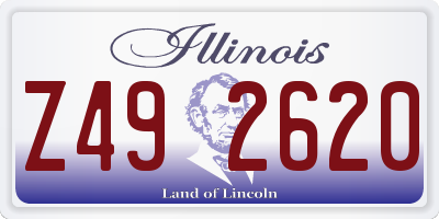 IL license plate Z492620