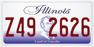 IL license plate Z492626