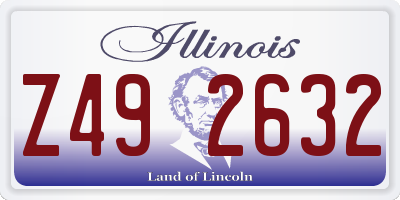 IL license plate Z492632