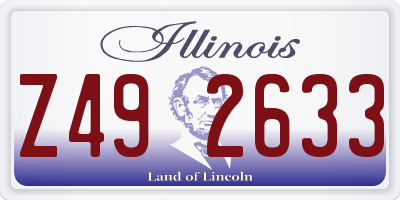 IL license plate Z492633