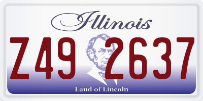 IL license plate Z492637