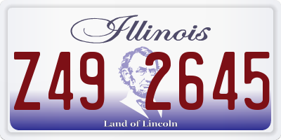 IL license plate Z492645