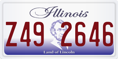 IL license plate Z492646