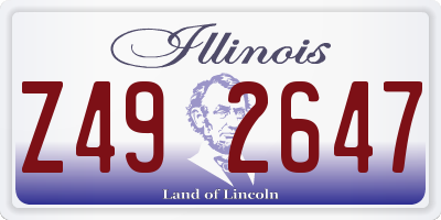 IL license plate Z492647