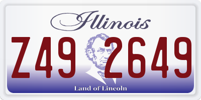 IL license plate Z492649