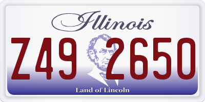 IL license plate Z492650