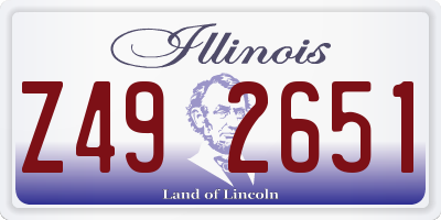 IL license plate Z492651