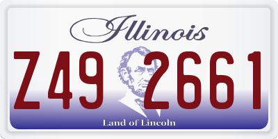 IL license plate Z492661