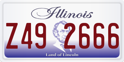 IL license plate Z492666