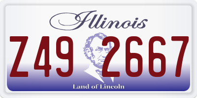 IL license plate Z492667