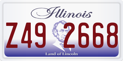 IL license plate Z492668