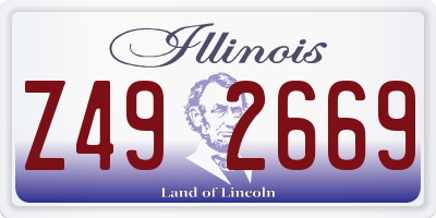 IL license plate Z492669