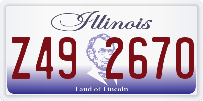 IL license plate Z492670