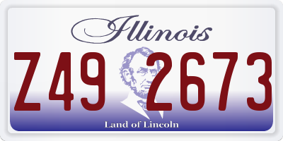 IL license plate Z492673