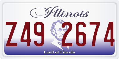 IL license plate Z492674