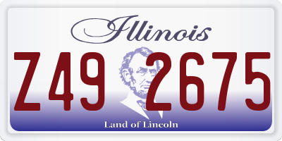 IL license plate Z492675