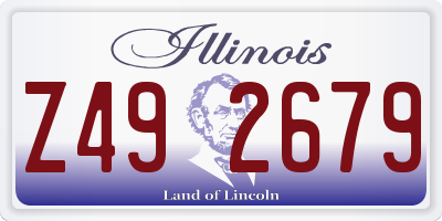 IL license plate Z492679