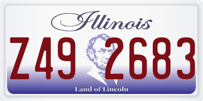 IL license plate Z492683